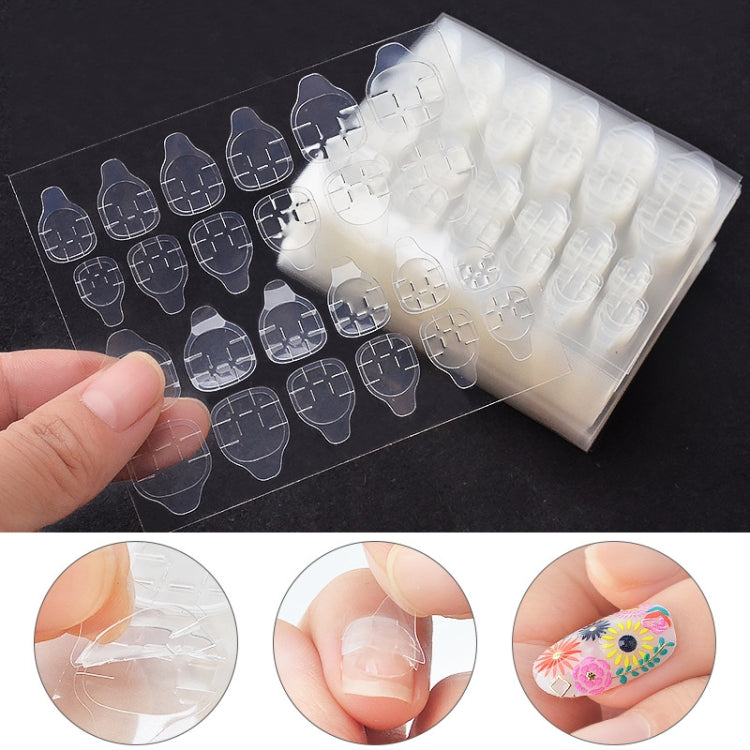 30 PCS 24 Stickers/Sheet Nail Art Double Sided Jelly Glue