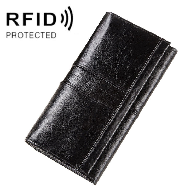 BP806 RFID Anti-Theft Brush Lady Wallet Multi-Card Clutch Bag