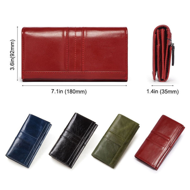 BP806 RFID Anti-Theft Brush Lady Wallet Multi-Card Clutch Bag