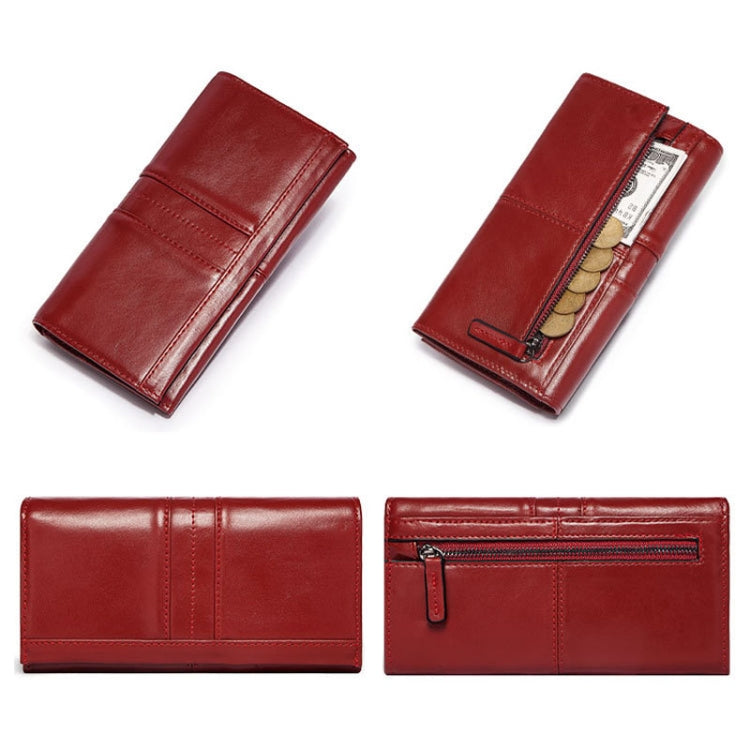 BP806 RFID Anti-Theft Brush Lady Wallet Multi-Card Clutch Bag