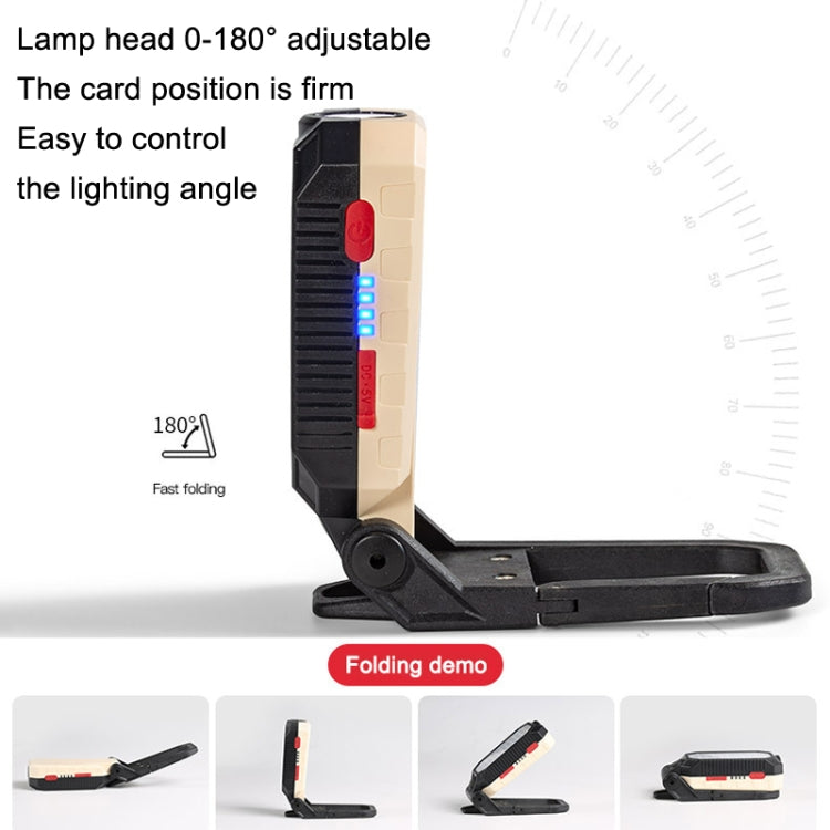 COB Work Light USB Charging Hook Emergency Flashlight Maintenance Lamp, Style:
