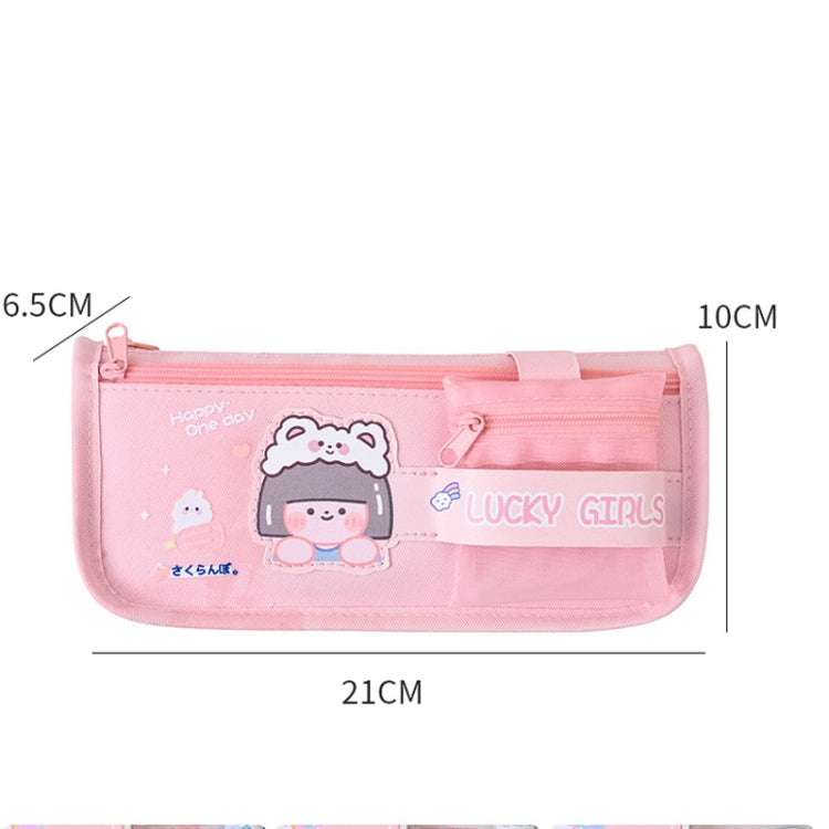 Cartoon Pencil Bag Large-capacity Primary School Stationery Bag With Handle, Light Pink, Deep Pink, Astronaut