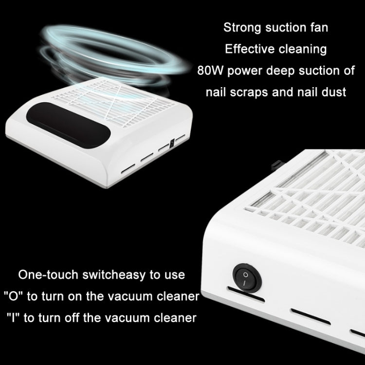 80W Manicure Vacuum Cleaner With Pull-Out Filter