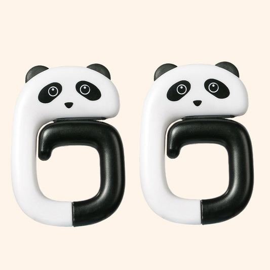 2 PCS Deskside Schoolbag Hook Removable Office Bag Hanger, Panda, Small Pink Cat, Raccoon, Kitten