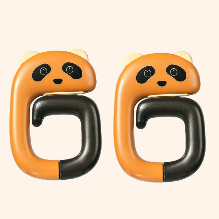 2 PCS Deskside Schoolbag Hook Removable Office Bag Hanger, Panda, Small Pink Cat, Raccoon, Kitten