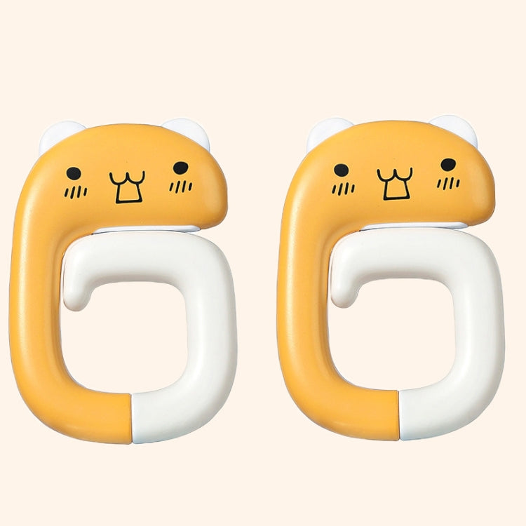 2 PCS Deskside Schoolbag Hook Removable Office Bag Hanger, Panda, Small Pink Cat, Raccoon, Kitten