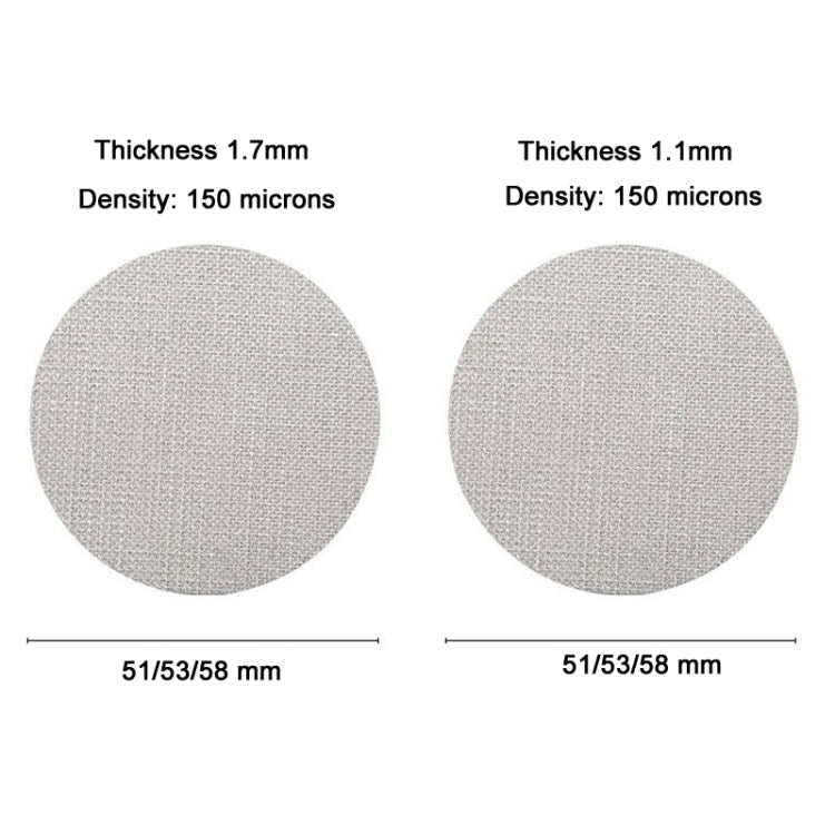 Stainless Steel Sintered Sheet Coffee Splash Filter, Size: 58mm x 1.7mm