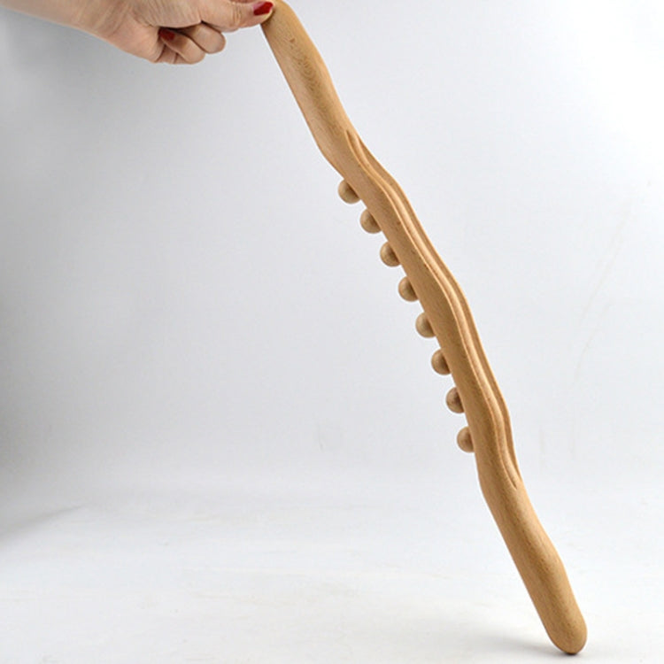 Eight-beaded Beech Wood Massage Stick Meridian Dredging Rolling Stick