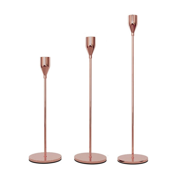 3 PCS / Set Home Decoration Wedding Wrought Iron Candle Holder, Style: