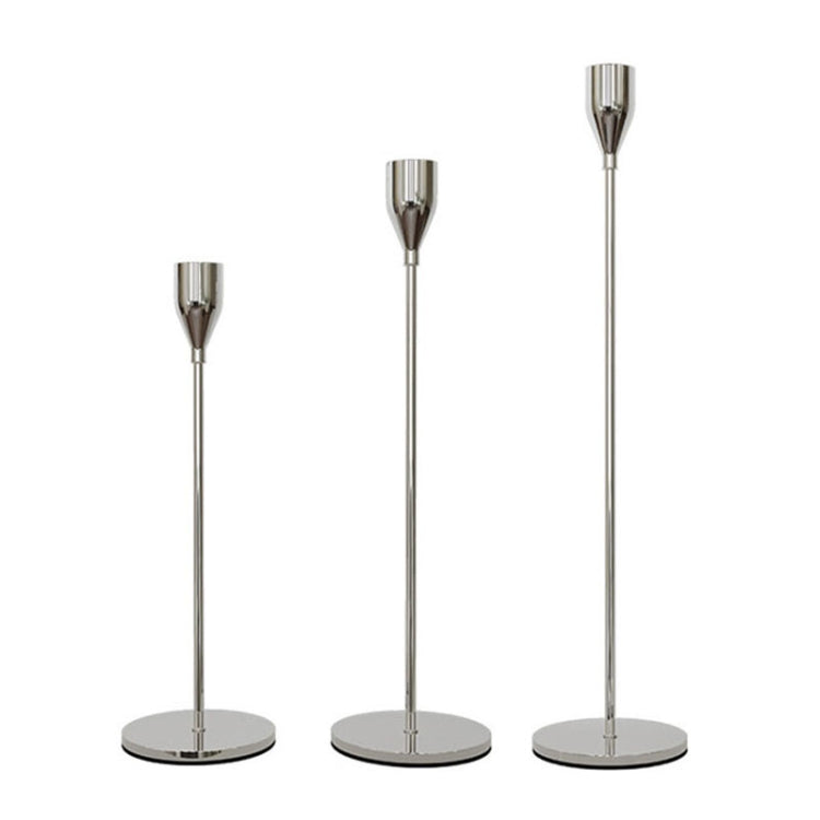 3 PCS / Set Home Decoration Wedding Wrought Iron Candle Holder, Style: