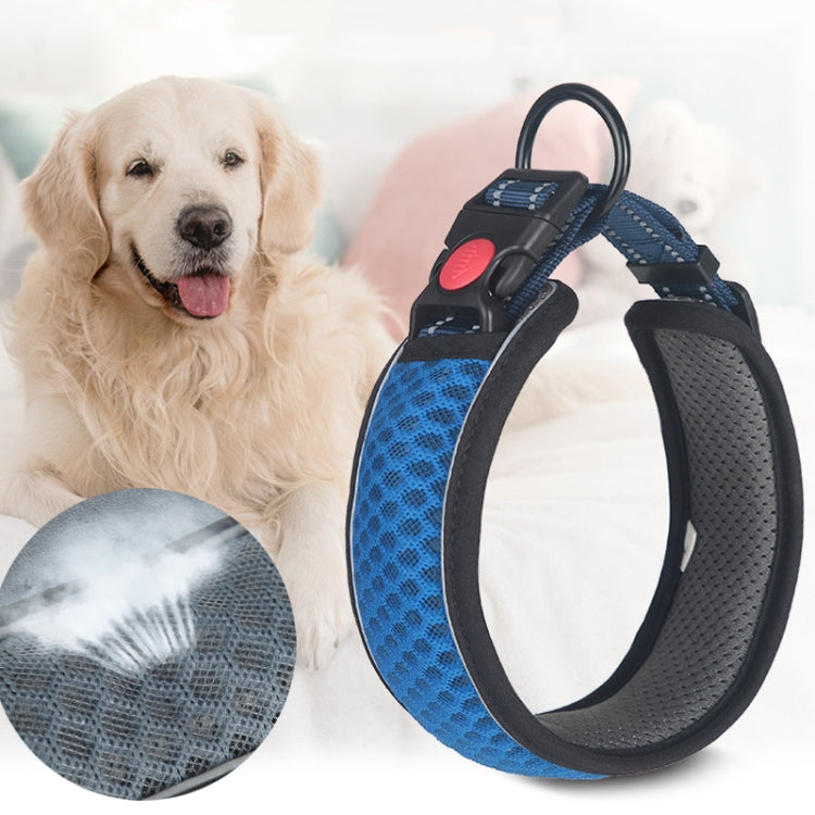 Honeycomb Net Dog Collar Neck Collar Breathable Reflective Anti-Strangle Collar