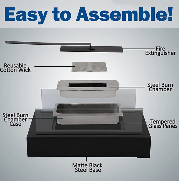 Tabletop Outdoor Alcohol Fireplace Lamp Flame Heater Metal Fireplace