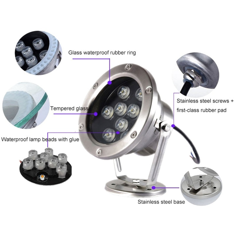 LED Underwater Light Pool Fish Pond Fountain Waterproof Landscape Light
