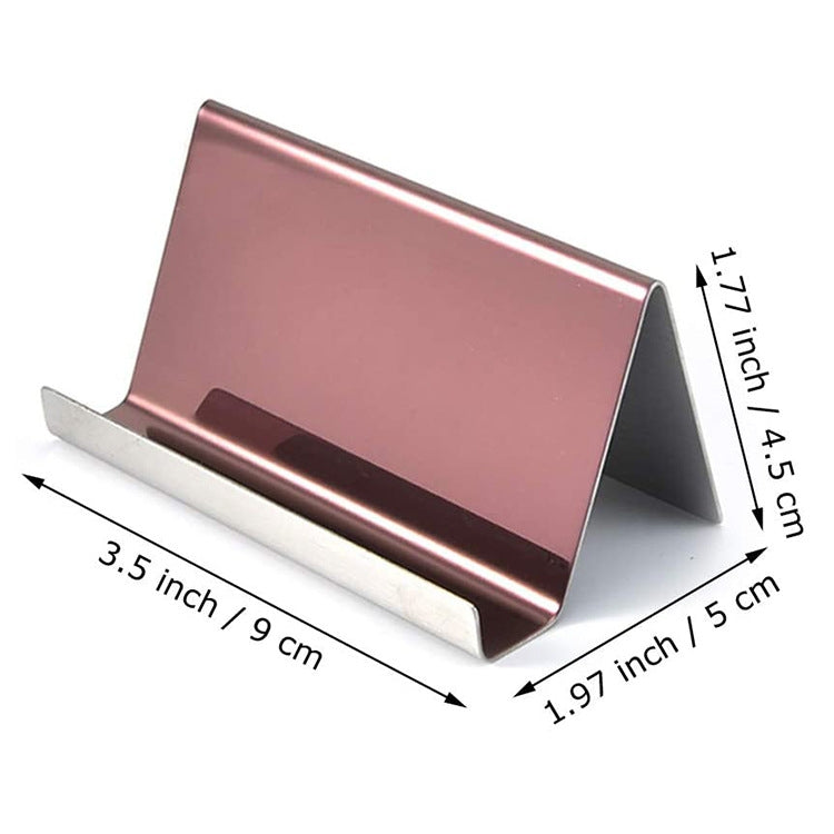 ZT7414 304 Stainless Steel Mirror Desktop Name Card Storage Rack