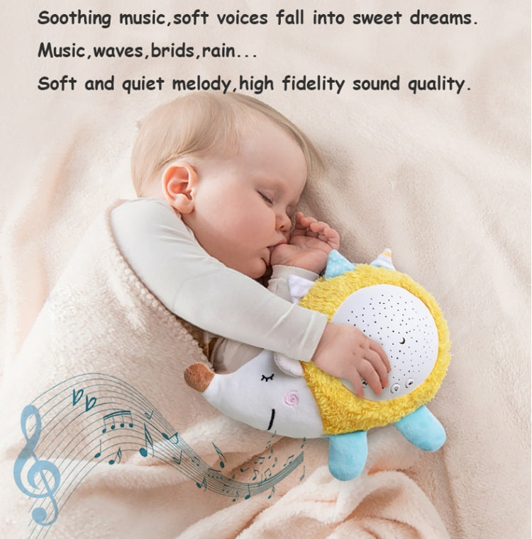 Kids Soft Toys Stuffed Plush Toys With Music & Stars Projector Light