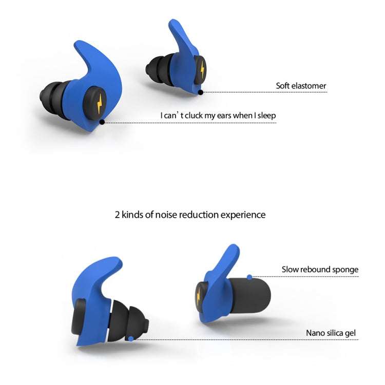 Anti-noise Sleep Earplugs Soundproof Earplugs, Red, Blue, Black