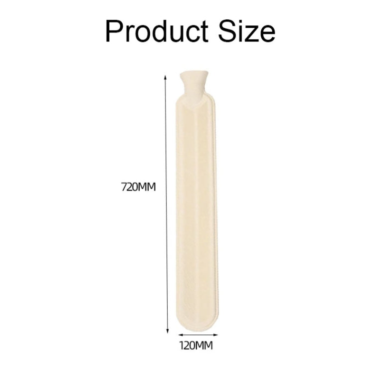 2L Long-strip Multifunctional Water-filled Rubber Hot Water Bags, Spec: Beige Leopard