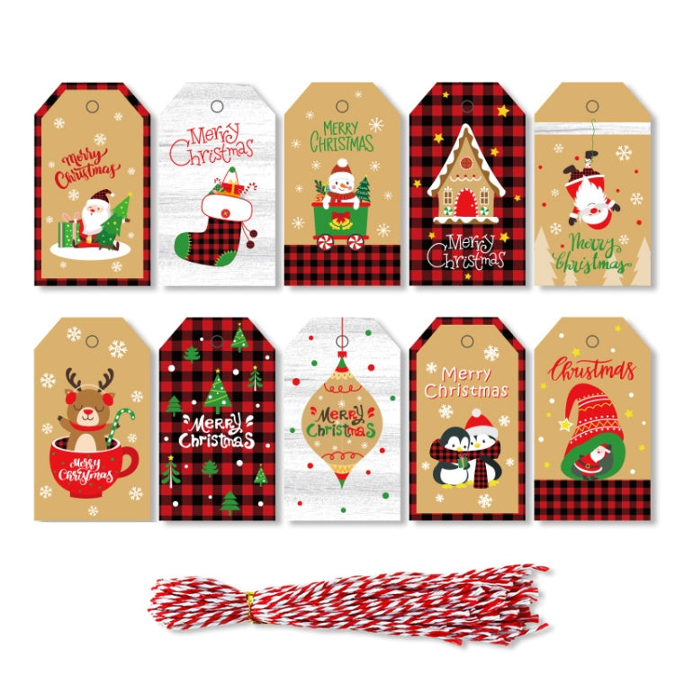 2 Packs 50pcs/set  Christmas Kraft Paper Tags Gift Wrapping Paper Labels, Series 1, Series 2, Series 3, Series 4, Series 5, Series 6, Series 7, Series 8, Series 9, Series 10, Series 11, Series 12, Series 13, Series 14