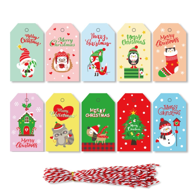 2 Packs 50pcs/set  Christmas Kraft Paper Tags Gift Wrapping Paper Labels, Series 1, Series 2, Series 3, Series 4, Series 5, Series 6, Series 7, Series 8, Series 9, Series 10, Series 11, Series 12, Series 13, Series 14