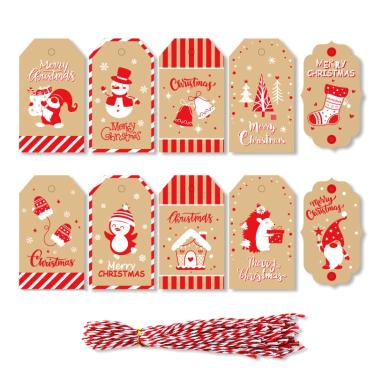 2 Packs 50pcs/set  Christmas Kraft Paper Tags Gift Wrapping Paper Labels, Series 1, Series 2, Series 3, Series 4, Series 5, Series 6, Series 7, Series 8, Series 9, Series 10, Series 11, Series 12, Series 13, Series 14
