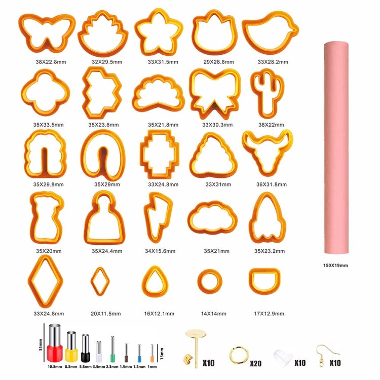 106-1 116 In 1 Clay Cutter Set DIY Clay Earring Mould Clay Earrings Making Tools