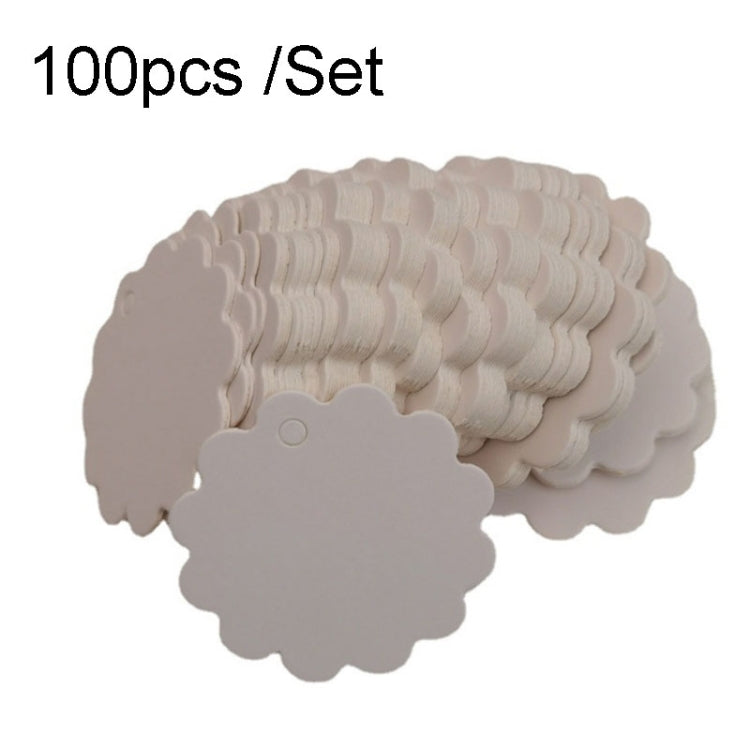 100pcs /Set Kraft Paper Tags Lace Round Blank Small Label