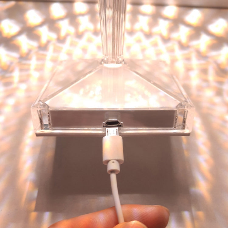 Bedside Crystal Table Lamp LED Wine Glass Night Light, Specification:, 3 Color Model USB, Remote Control RGB16 Colors, 3 Color Plug-in Model