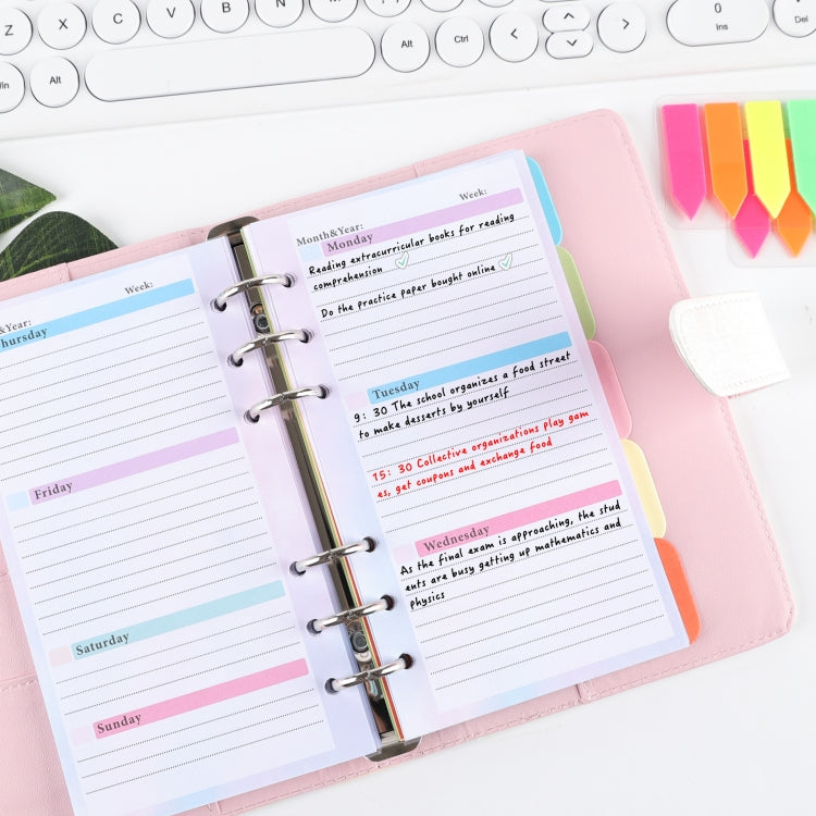 A6 6 Hole Budget Book Loose-leaf Replacement Core Handbook Insert,Spec: