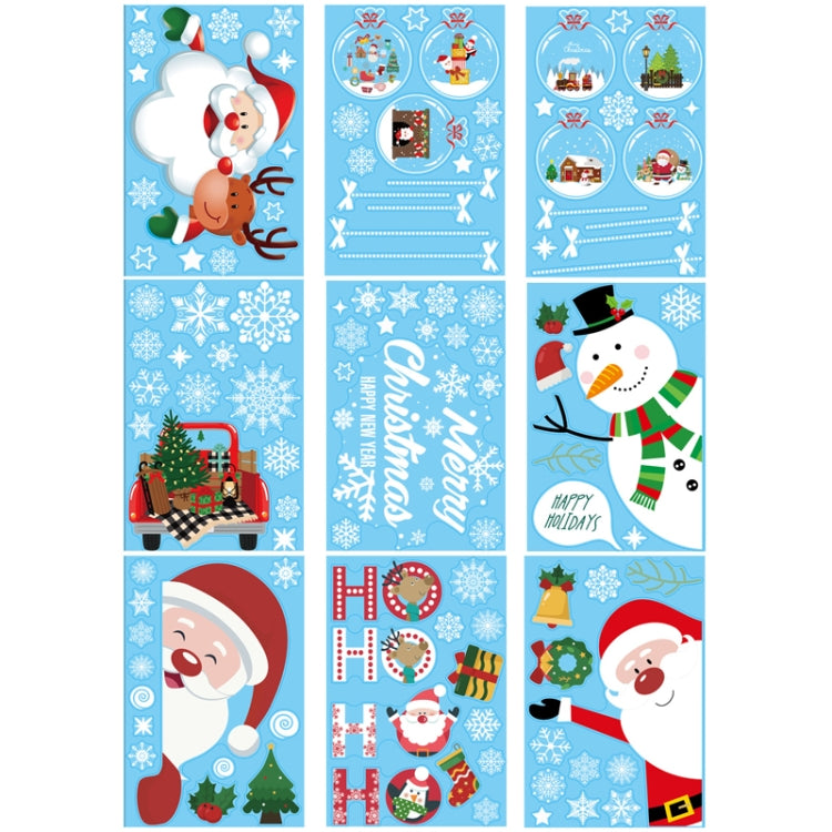 Christmas Static Glass Window Decoration Background Decorative Stickers
