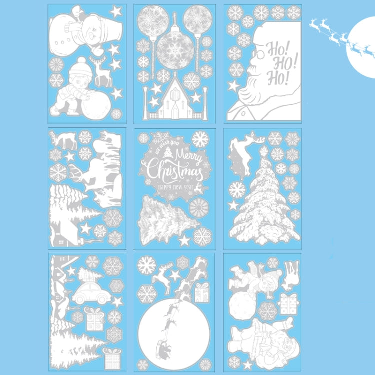 Christmas Static Glass Window Decoration Background Decorative Stickers