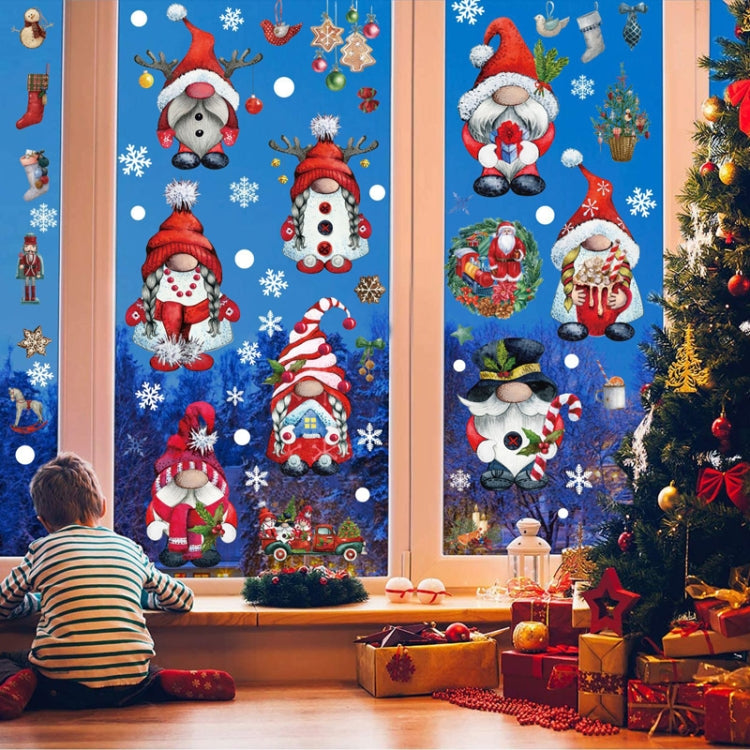 Christmas Static Glass Window Decoration Background Decorative Stickers