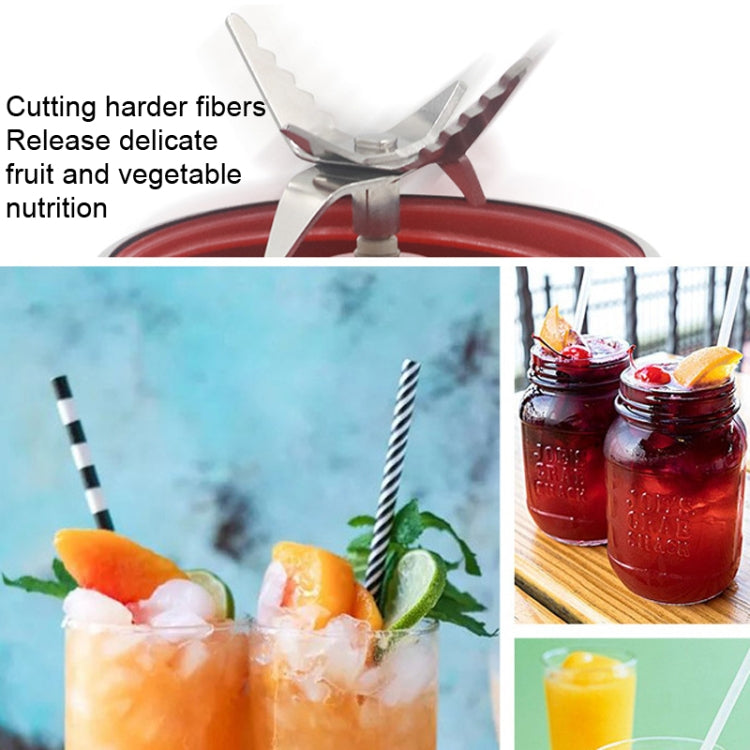 50 PCS CA-M239 Portable Fruit Juicer Blade Semi-Circle Straight 304 Stainless Steel Stirring Knife