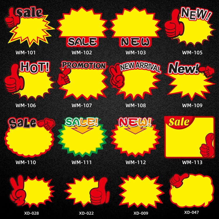 10 bags 18x14cm Explosion Sticker Product Price Tag Supermarket Price Label