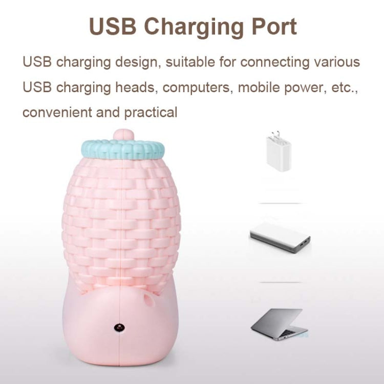 L-0 Cartoon Snail Pen Holder USB Rechargeable LED Soft Eye-Protection Desk Lamp