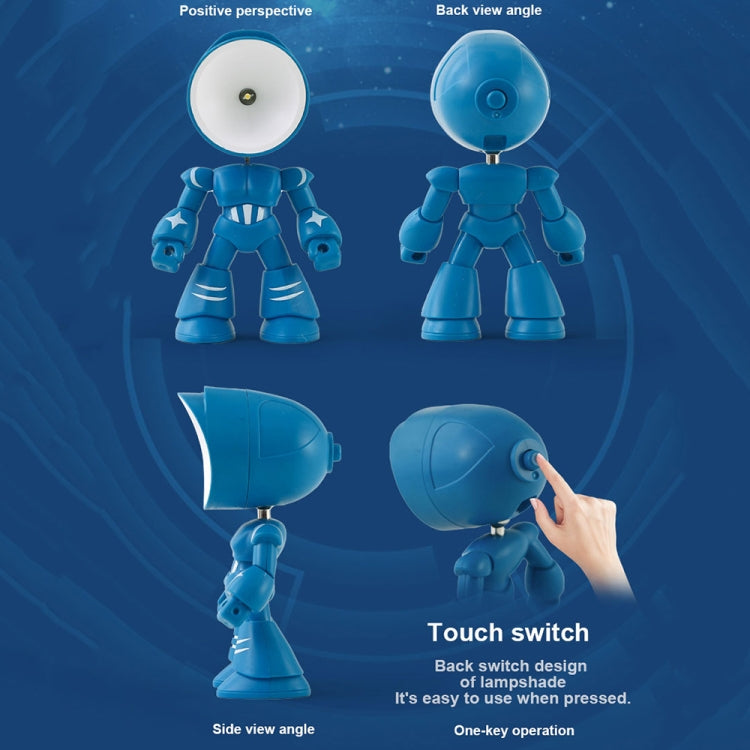 9622 LED Mini Foldable Cartoon Policeman Night Light Desktop Magnetic Desk Lamp