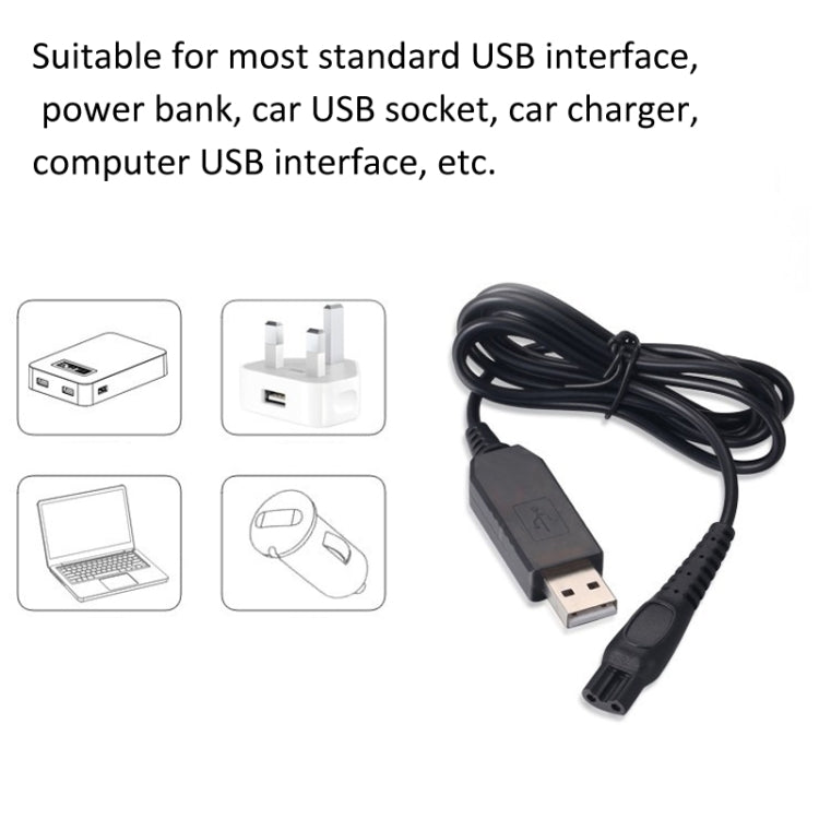 2个卖 HQ8505 15V Shaver USB Charger Power Cord For PHILIPS HQ7120 HQ8830 PT730 AT757 RQ1060