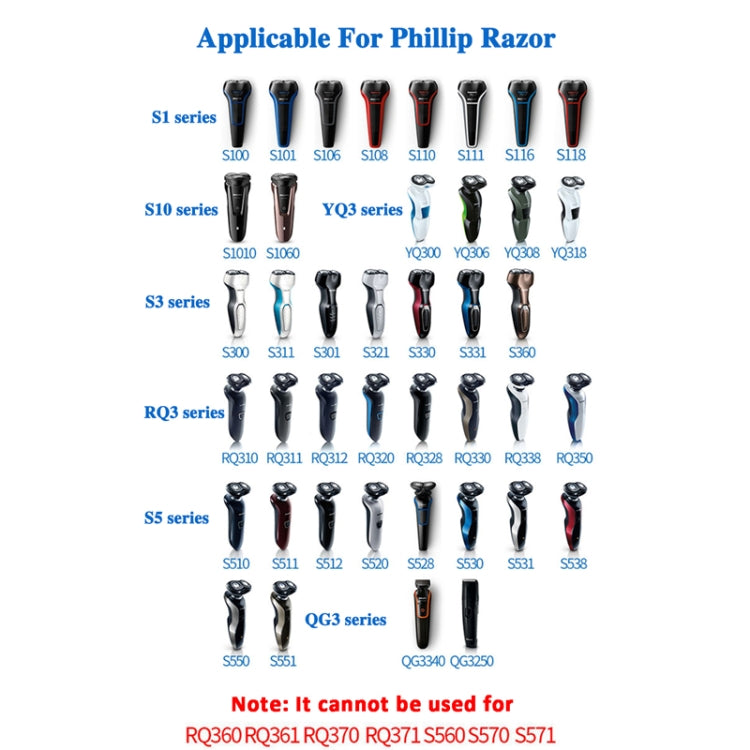 2pcs A00390 4.3V USB Charger Power Cord for PHILIPS Shaver RQ310 S510 YQ300 S100