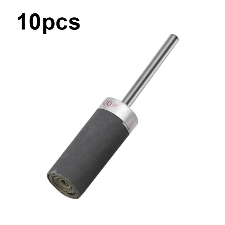 10pcs 3mm Handle Mirror Polishing Paper Stick, Mesh: