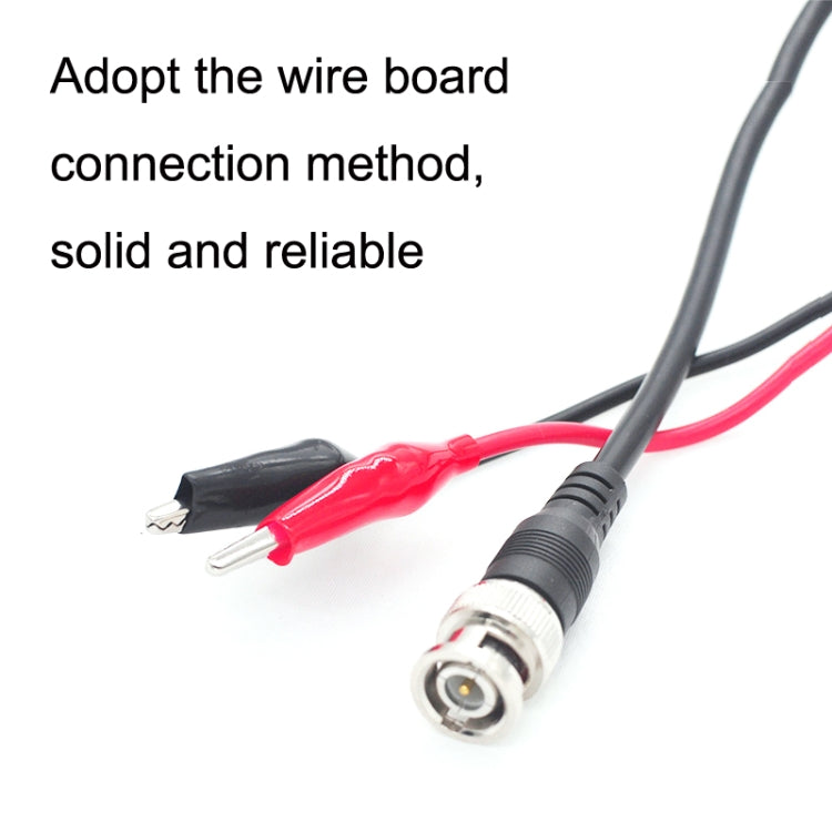 2pcs BNC To 2 x Crocodile Clips Double Head Coaxial Cable Video Cable, Length: