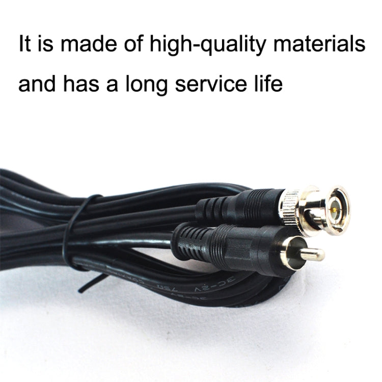 BNC Male To RCA Male Connection Cable Copper HD Video Coaxial Cable Monitoring Cable, Length: