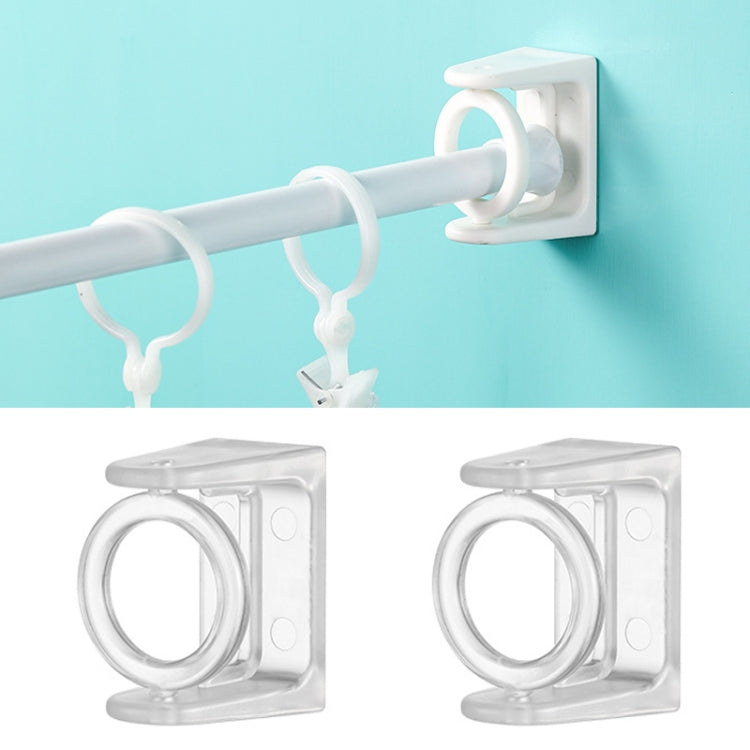 2pcs /Pack Turnable Circle Triangle Ring Telescopic Rod Hook Props Fixed Bracket, White Adhesive Model, Transparent Adhesive Model