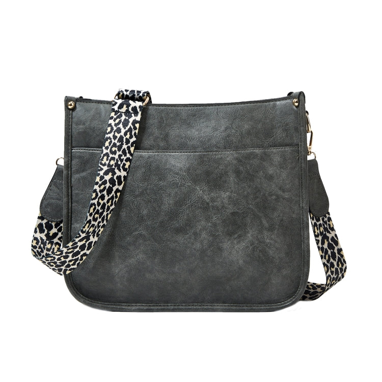 013 Leopard Strap PU Leather Single-shoulder Waterproof Crossbody Tote Bag