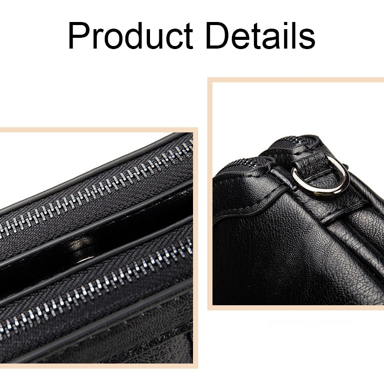 XY1101 Multifunctional Double Layer Ladies Woven Handbag Phone Single-shoulder Bag