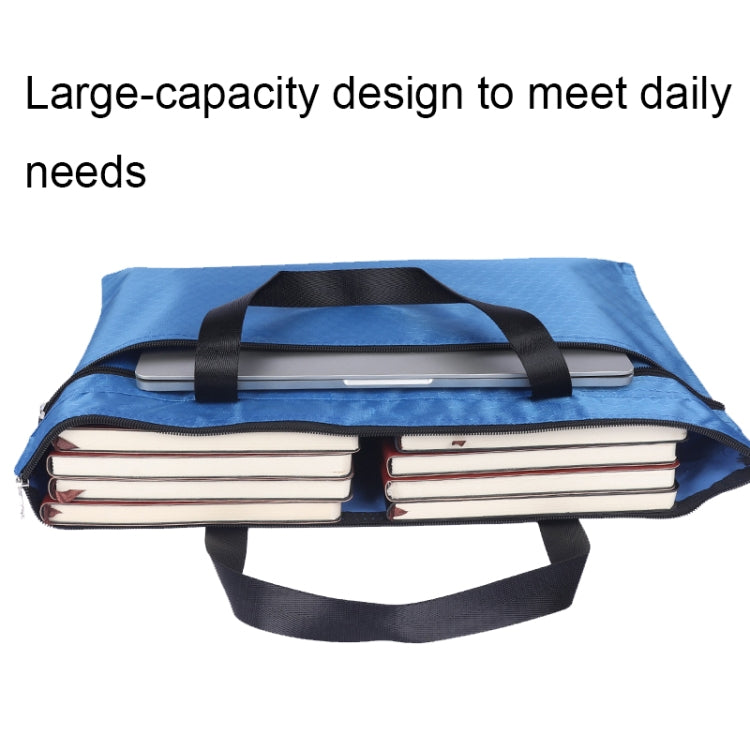 A3-8133 Large-capacity Handheld Zipper File Bag Oxford Cloth Waterproof Art Storage Bag