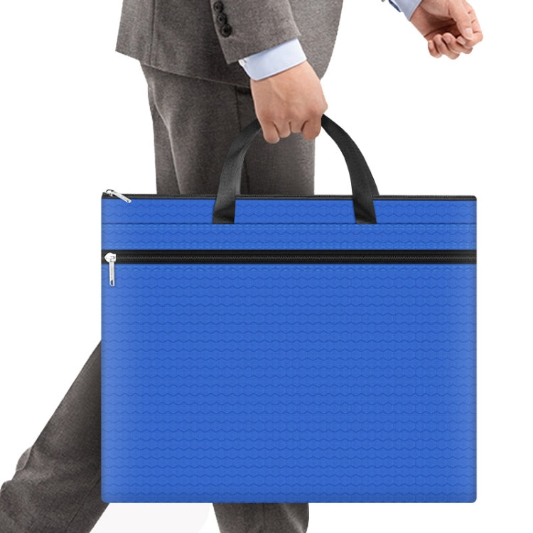 A3-8133 Large-capacity Handheld Zipper File Bag Oxford Cloth Waterproof Art Storage Bag