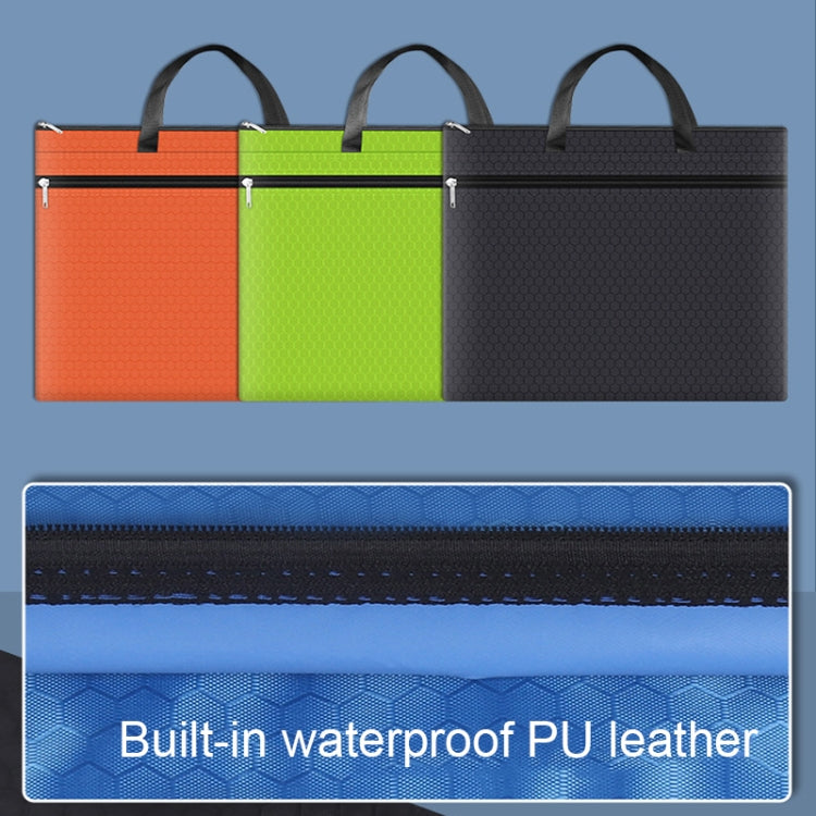 A3-8133 Large-capacity Handheld Zipper File Bag Oxford Cloth Waterproof Art Storage Bag