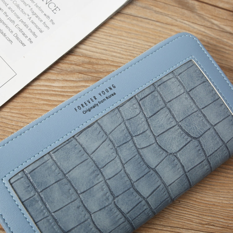 Single Zipper Ladies Wallet Long Wallet Crocodile Coin Purse Student Clutch