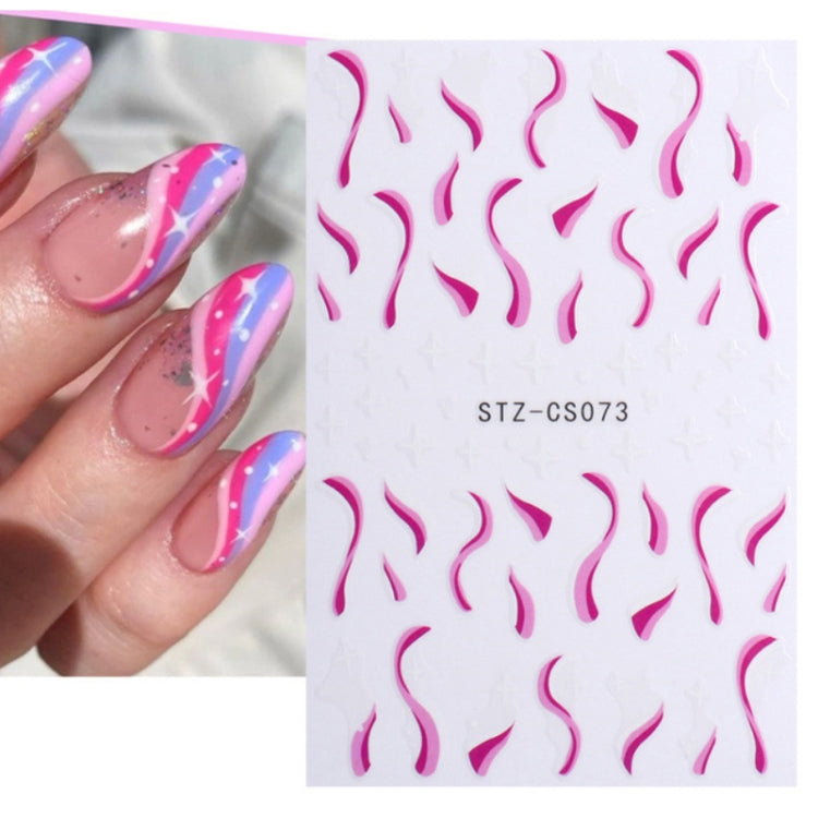French Style Manicure Sticker Pop Stripe Line Nail Sticker
