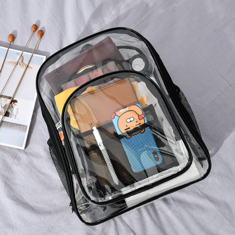 PVC Transparent Waterproof Backpack Student School Bag