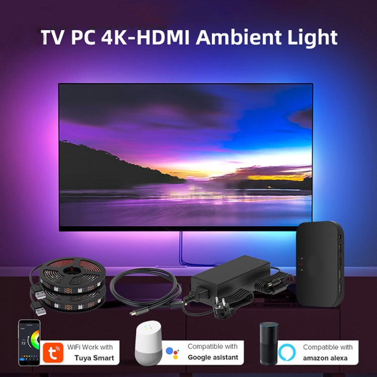 HDMI 2.0-PRO Smart Ambient TV Led Backlight Led Strip Lights Kit Work With TUYA APP Alexa Voice Google Assistant